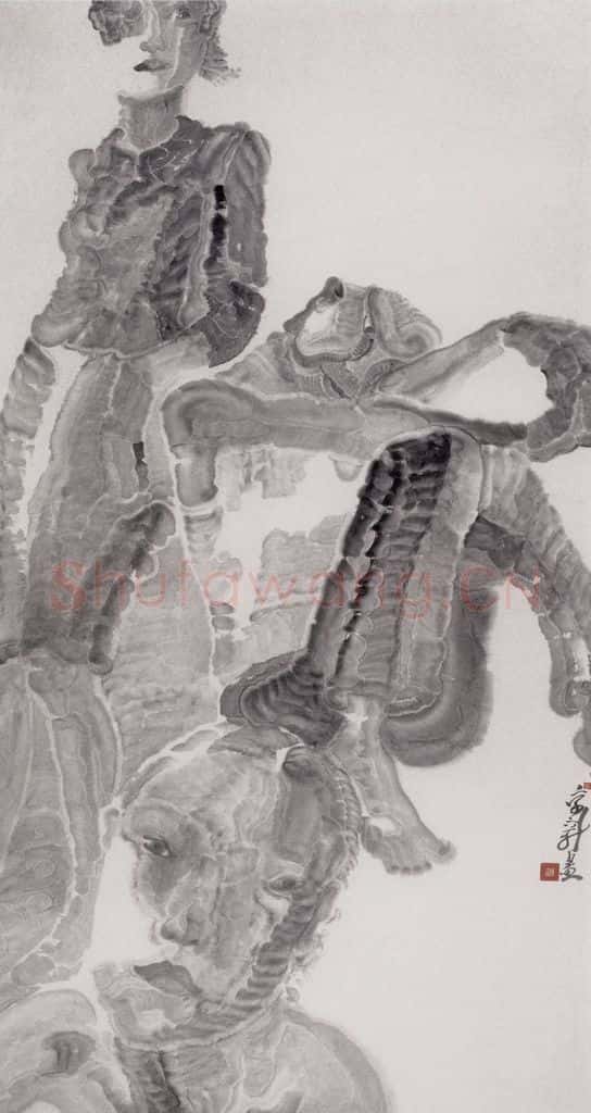 2000年 周京心《角色还原》书画作品