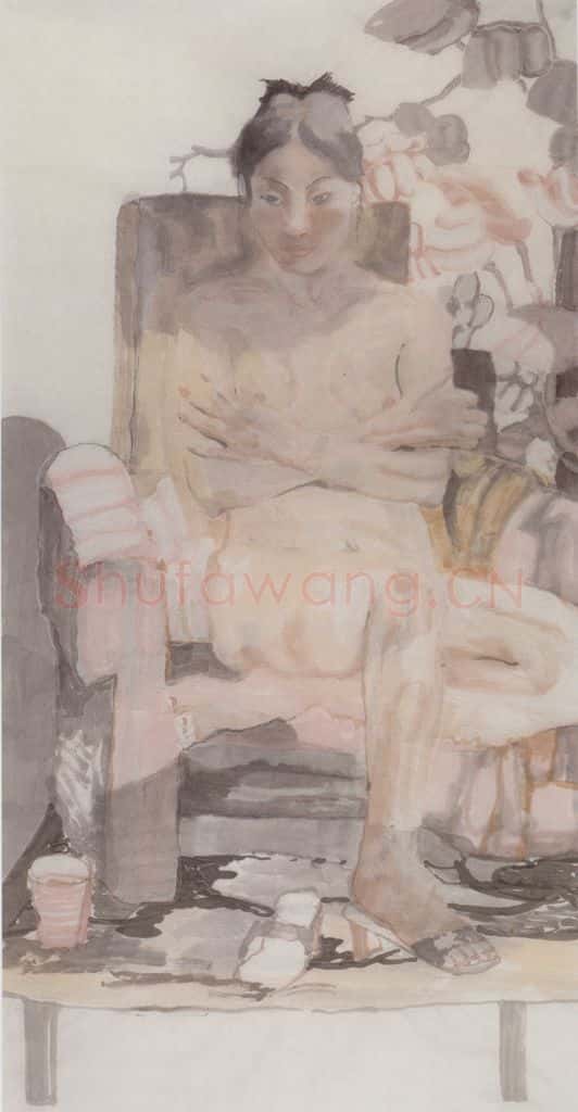 2001年 田黎明 课堂写生 书画作品