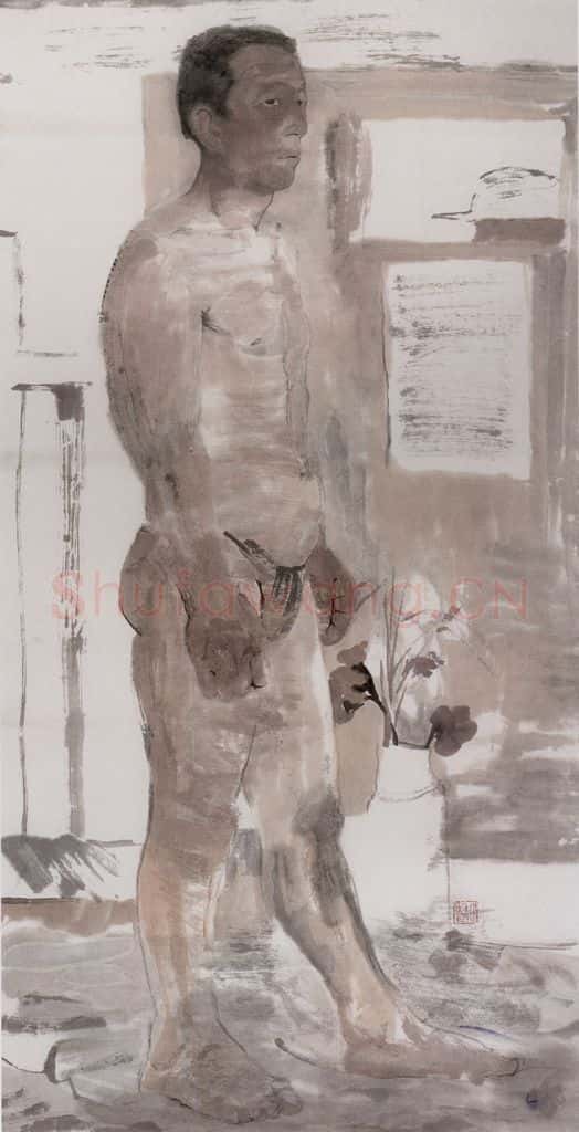 2001年 田黎明 课堂写生 书画作品