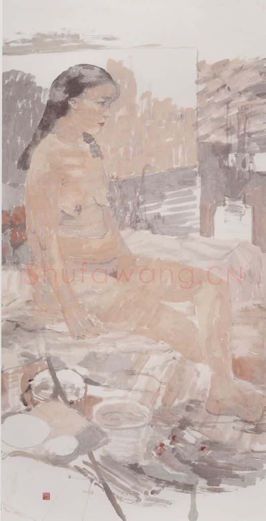 1999年 田黎明 课堂写生 书画作品