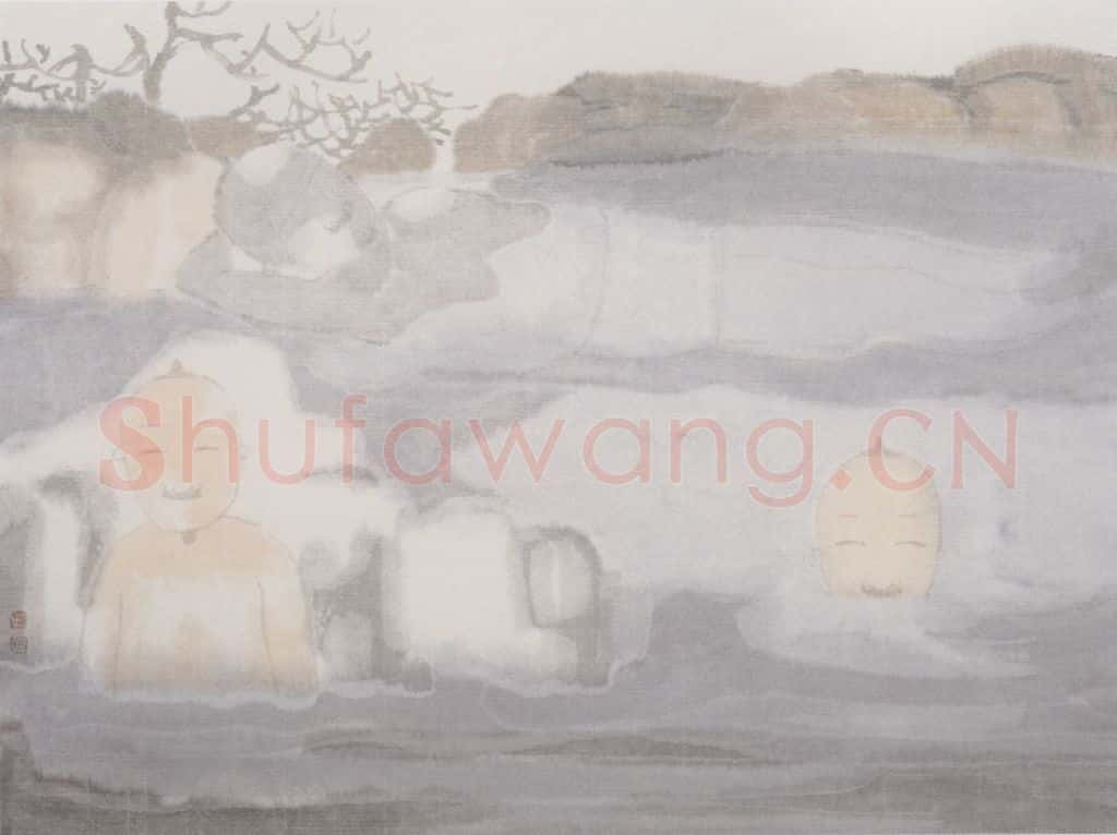 2002年 田黎明 高士夏凉 书画作品