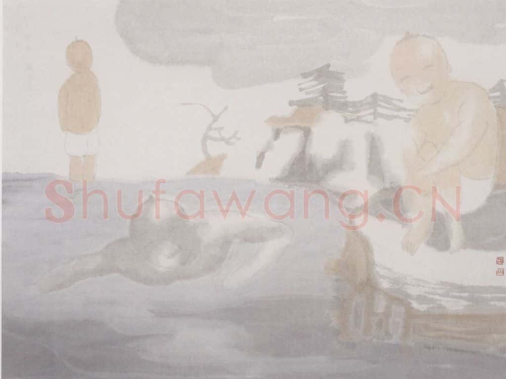 2002年 田黎明 高士夏凉 书画作品