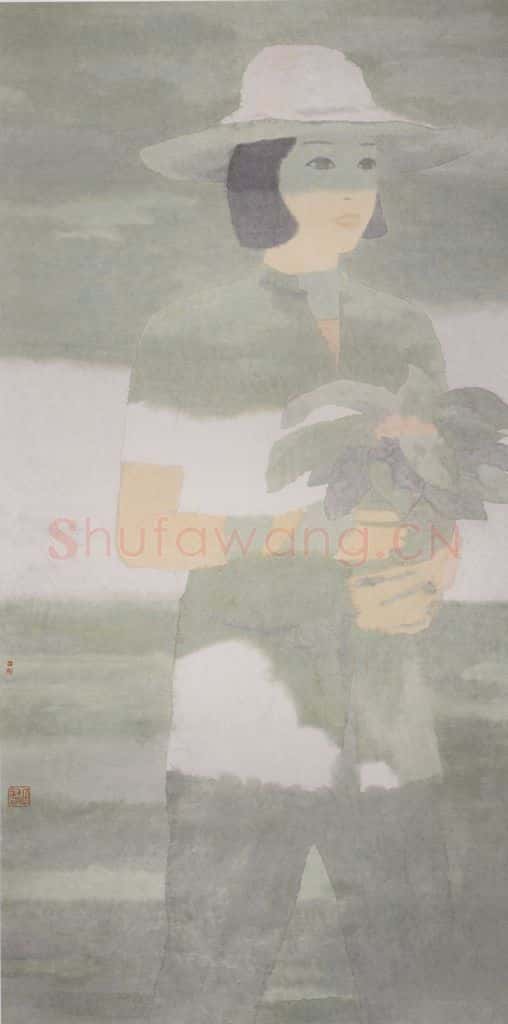 1998年 田黎明 都市人 书画作品