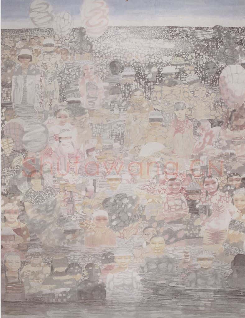 2000年 田黎明 都市假日 书画作品
