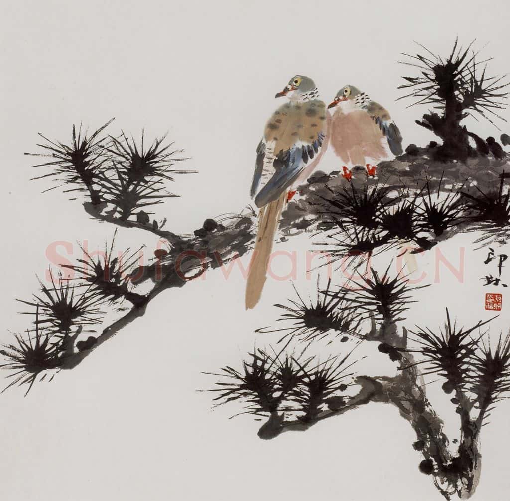 1982年 萧朗《素馨》书画作品