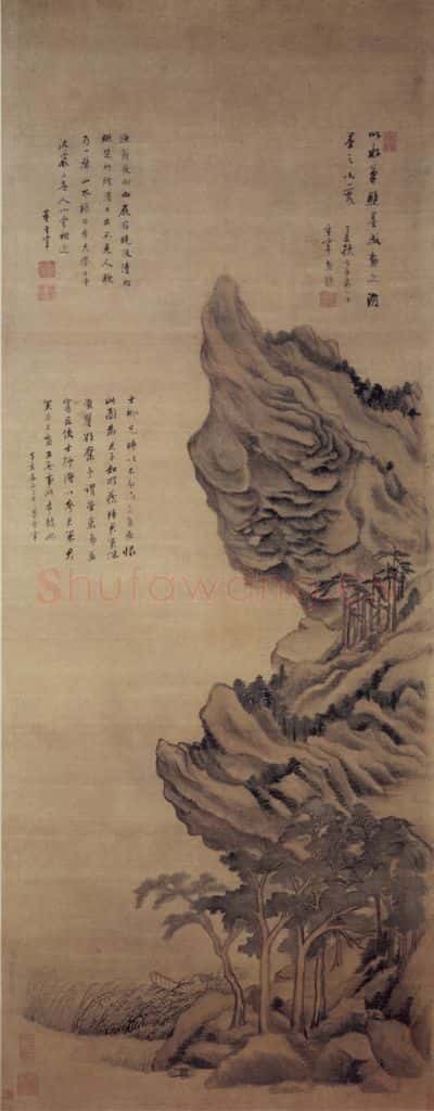 1607年 董其昌《青绿山水》书画作品