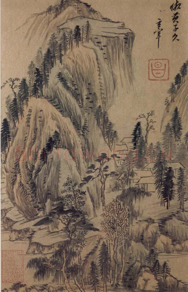 董其昌《山水册》书画作品