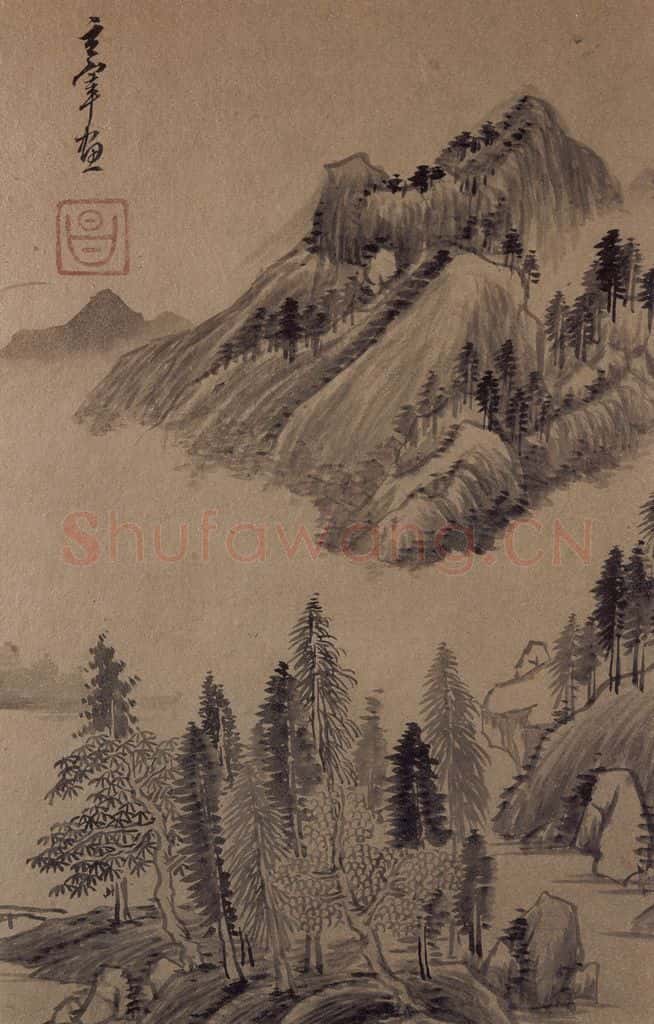 董其昌《山水册》书画作品