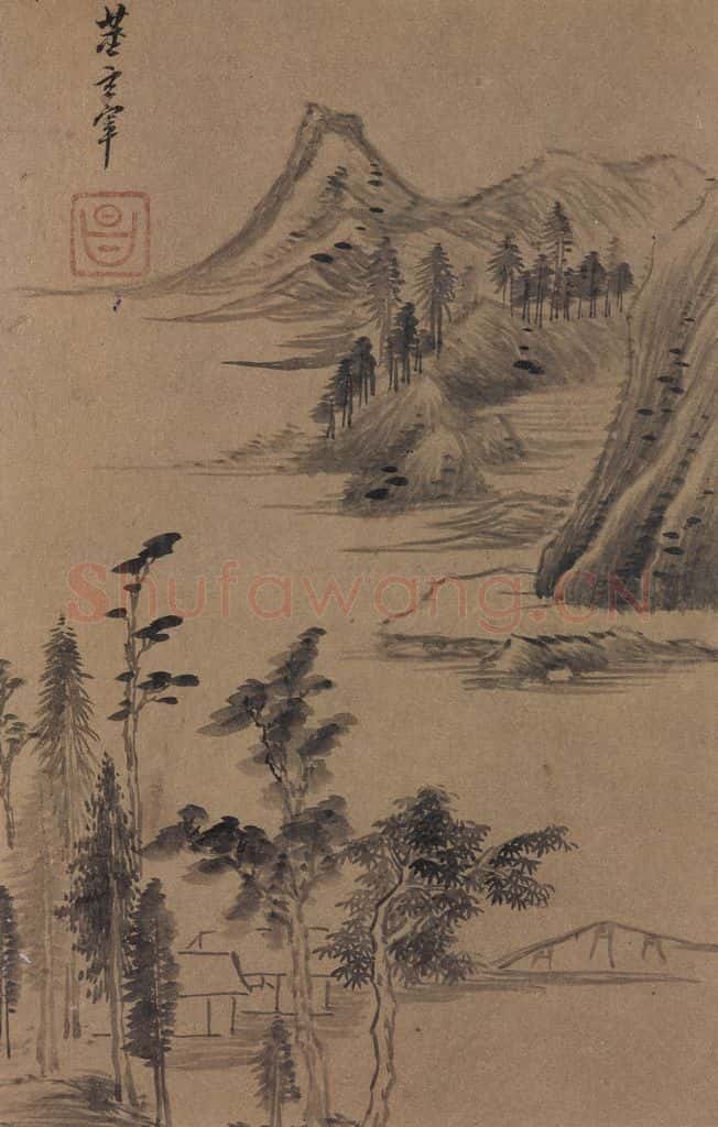 董其昌《山水册》书画作品