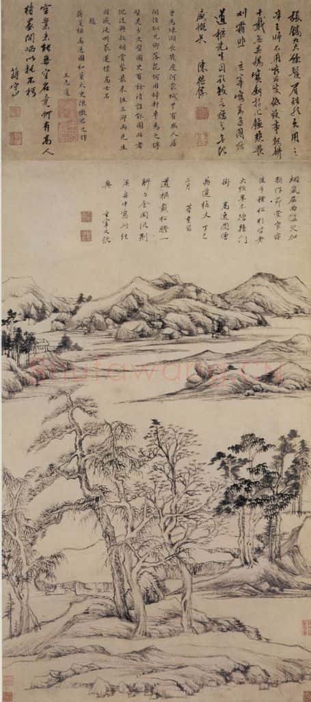1617年 董其昌《高逸图》书画作品