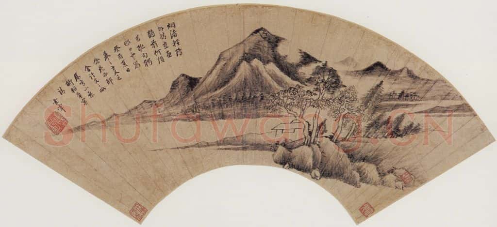 董其昌《关山雪霁图卷》书画作品