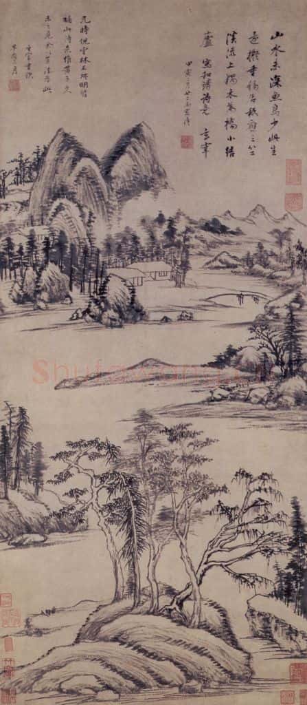 1620年 董其昌《林和靖诗意图》书画作品
