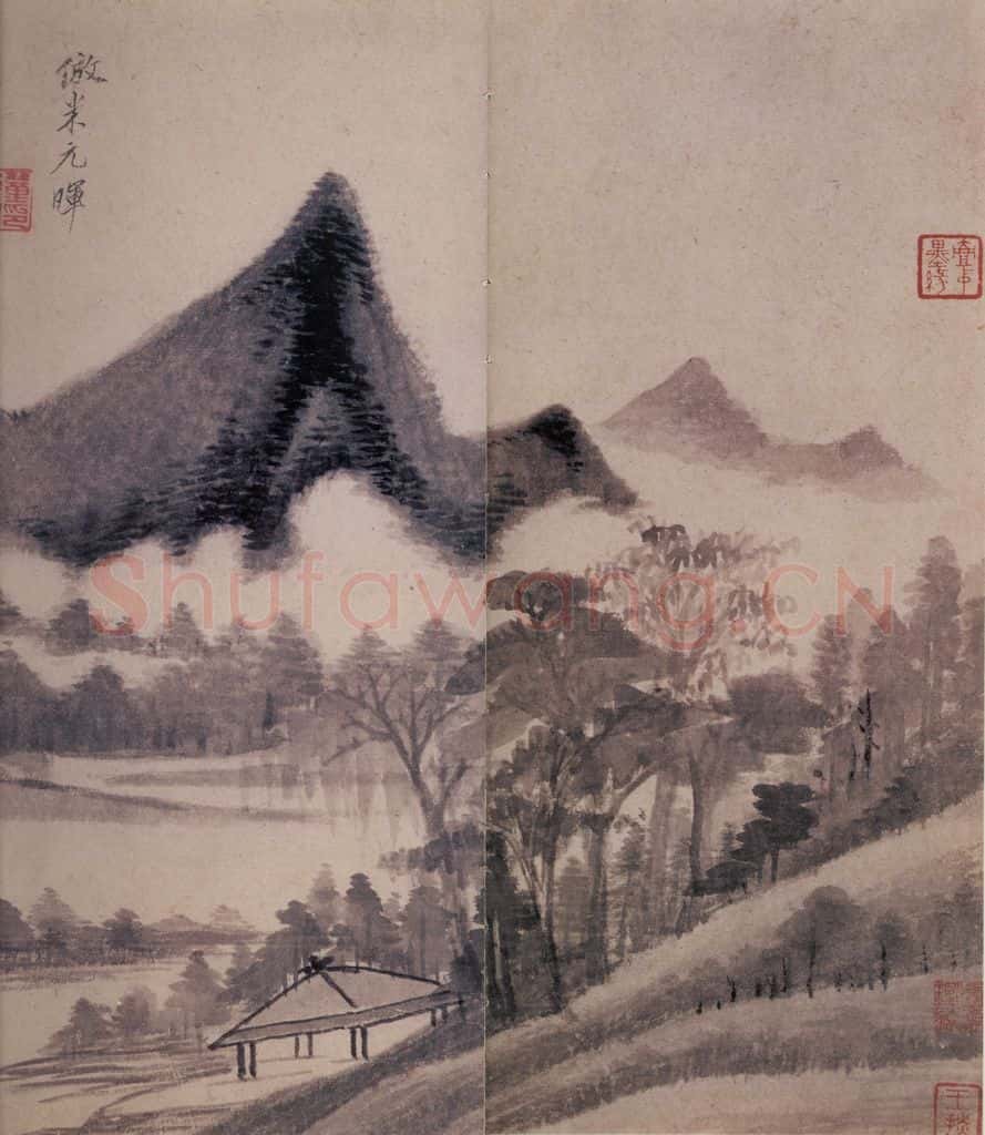 1621年 董其昌《仿古山水册之一》书画作品