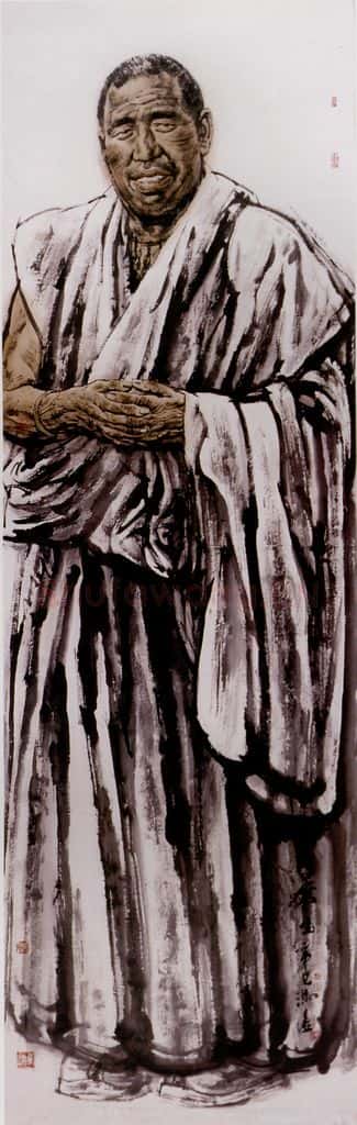 2001年 冯远《苍生.藏人组画系列》书画作品