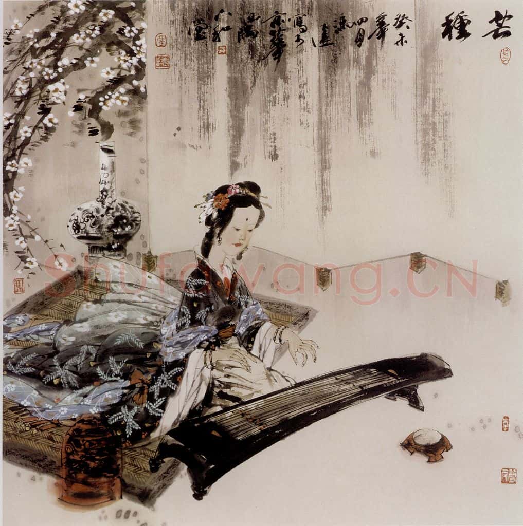 2003年 冯远《芒种.古人词意》书画作品