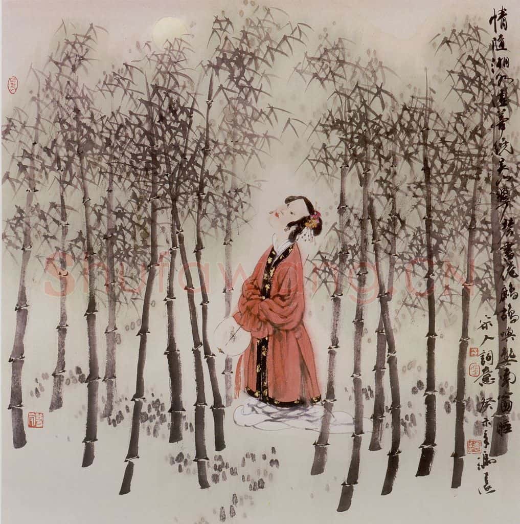2003年 冯远《宋人词意》书画作品