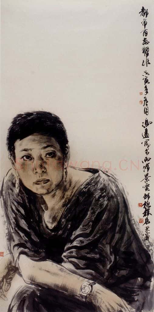 1998年 冯远《都市百态系列》书画作品