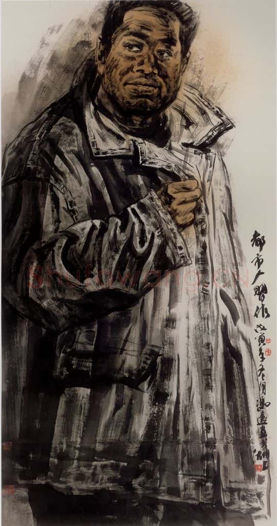 1998年 冯远《都市百态系列》书画作品