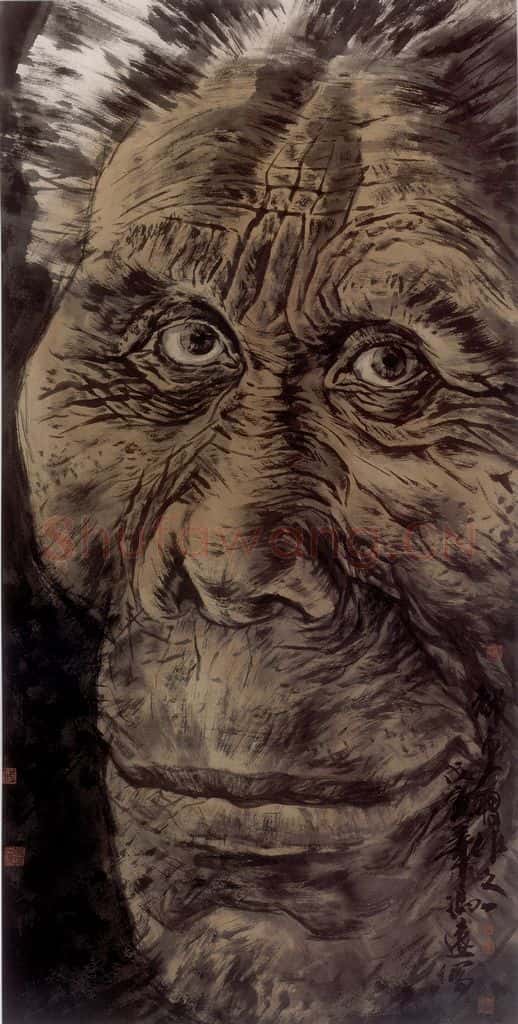 1998年 冯远《岁月留痕》书画作品