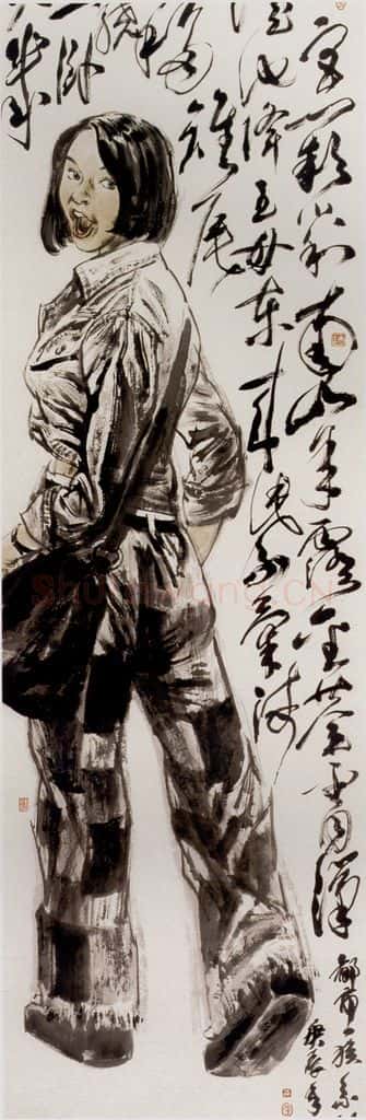 2000年 冯远《都市系列》书画作品
