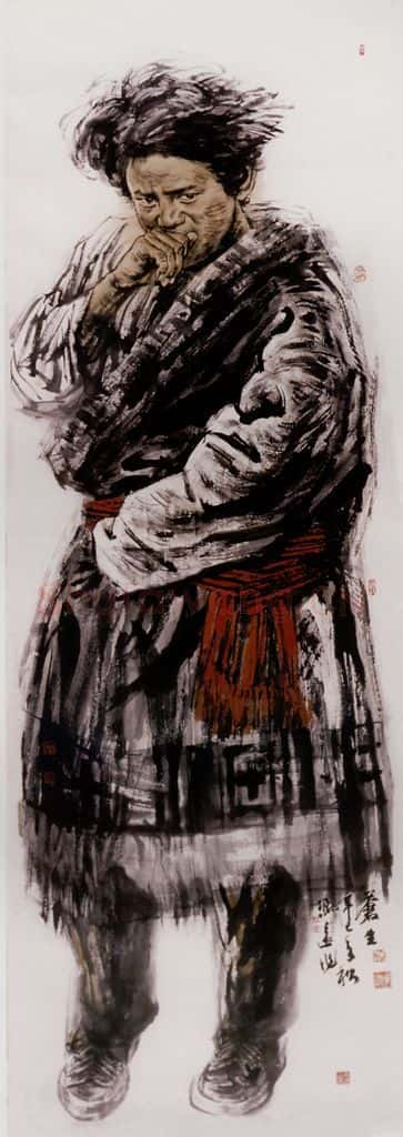2001年 冯远《苍生.藏人组画系列》书画作品