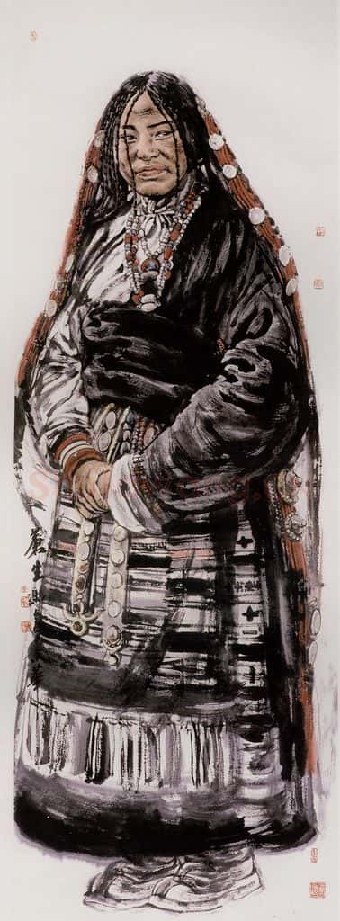 2001年 冯远《苍生.藏人组画系列》书画作品