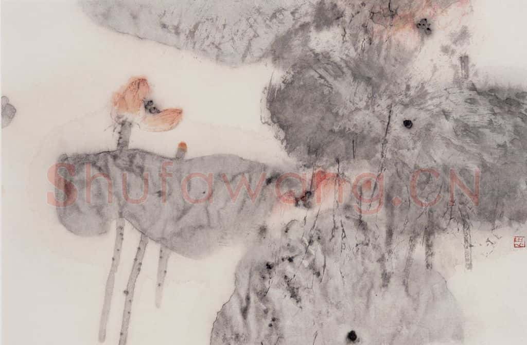 1992年 周思聪《坐对荷花两三段》书画作品