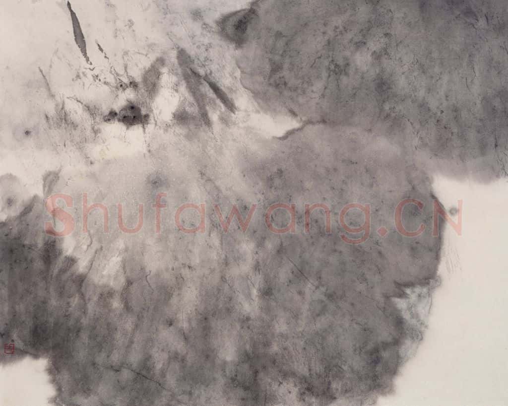 1992年 周思聪《野色》书画作品