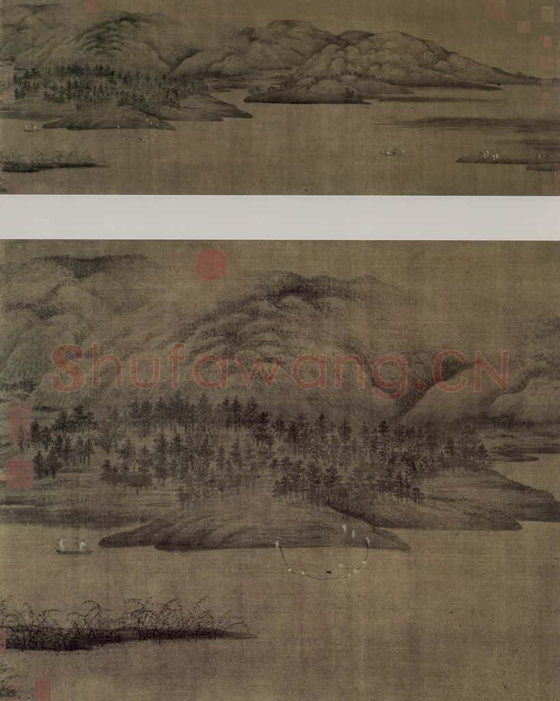 五代南唐 董源《潇湘图卷》书画作品