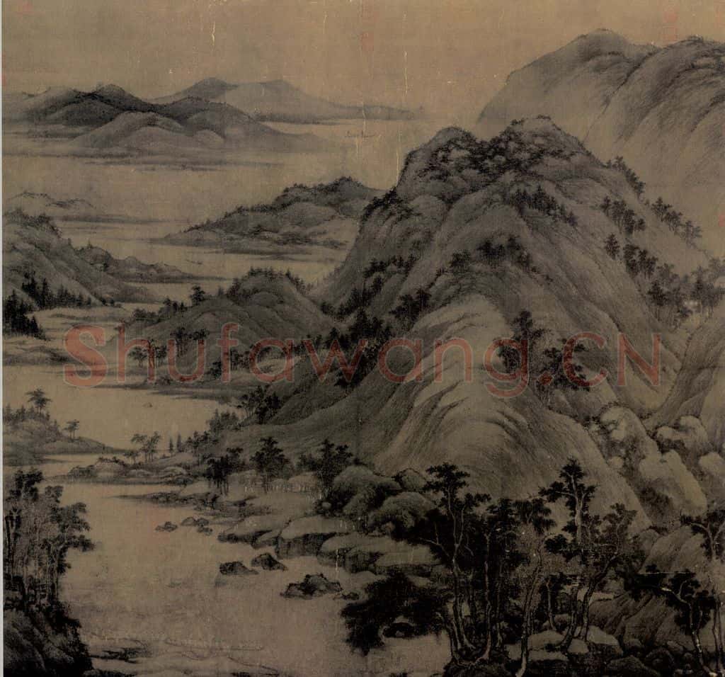五代南唐 董源《龙宿郊眠图轴》书画作品