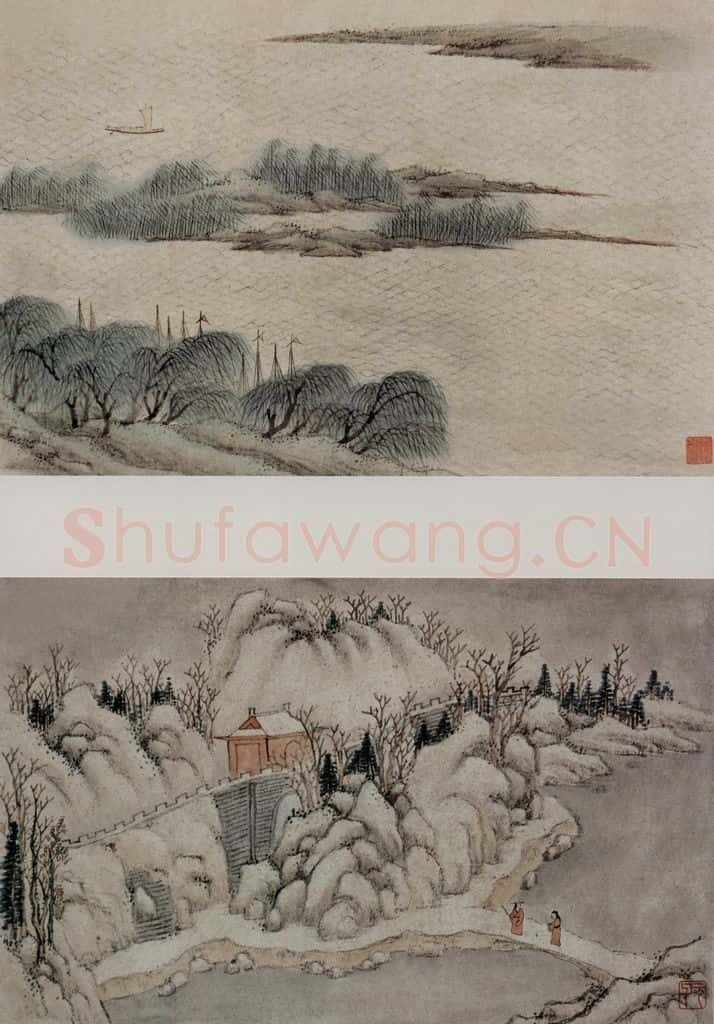 明 郭存仁《金陵八景圖詠卷》书画作品
