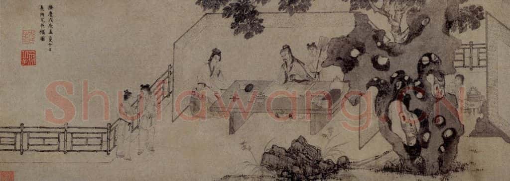 明 尤求《漢宮春曉圖卷》书画作品