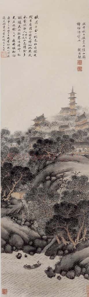 明 劉原起《虎丘山圖軸》书画作品