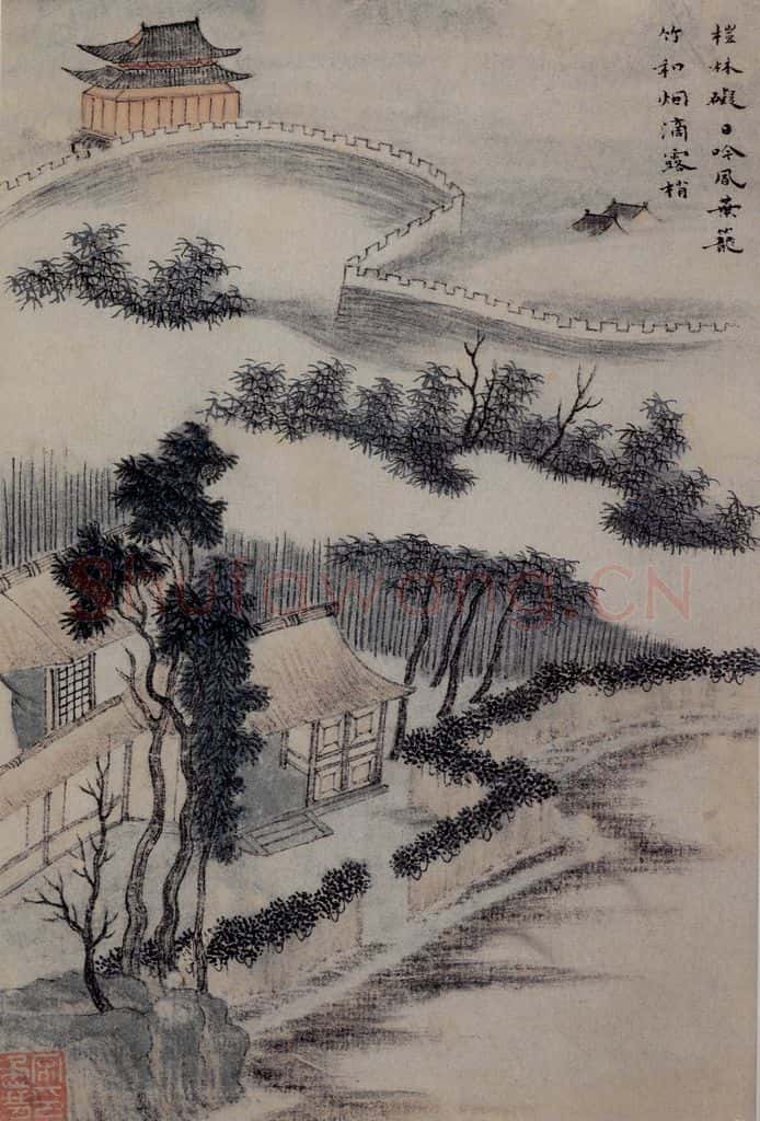 明 宋懋晋《杜甫詩意圖頁》书画作品
