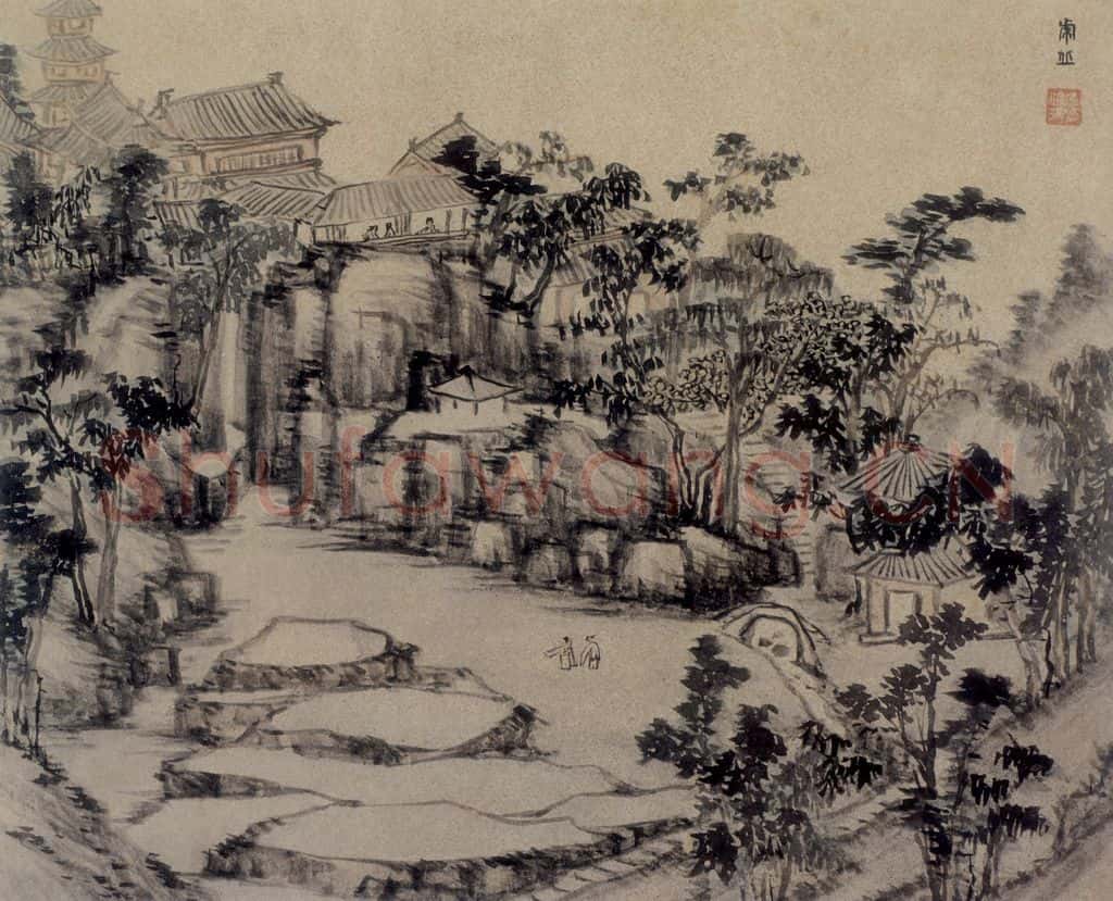 明 李流芳《吴中十景圖頁》书画作品