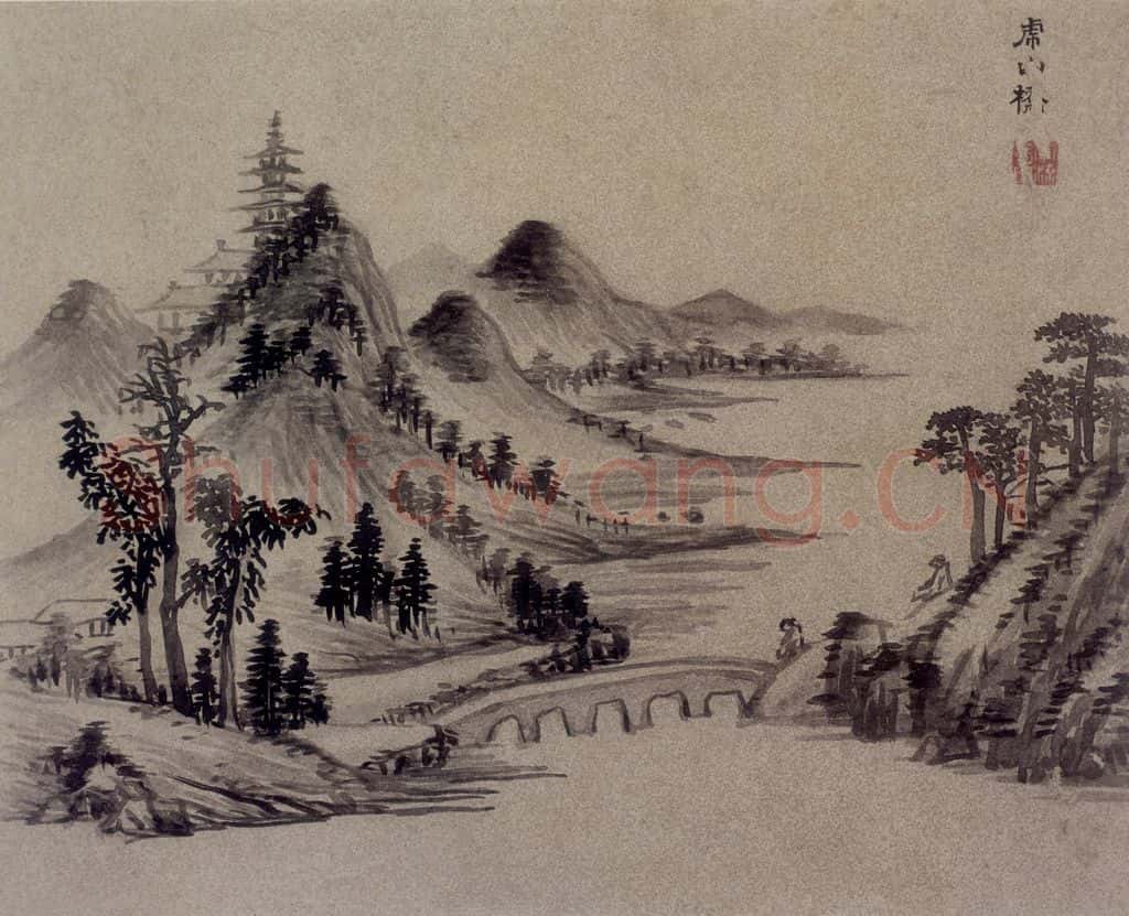 明 李流芳《吴中十景圖頁》书画作品
