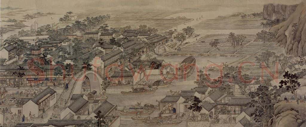 清 徐扬《姑苏繁华图卷》书画作品