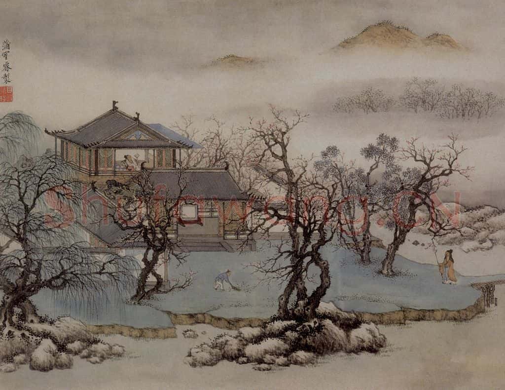 清 上睿《仿古山水图页》书画作品