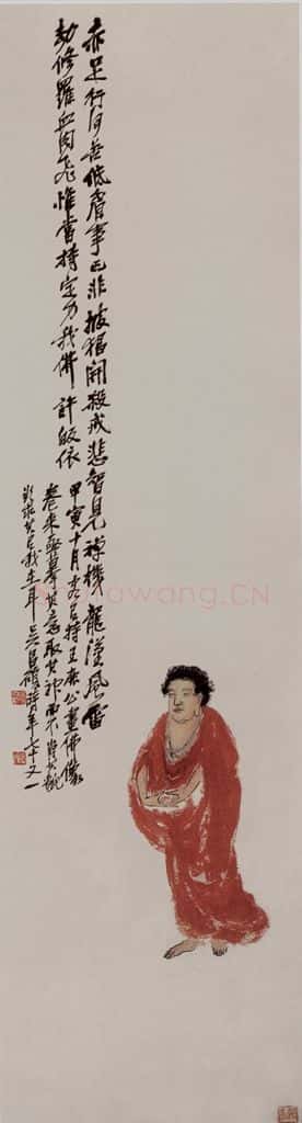 清 吴昌硕《佛像图轴》书画作品