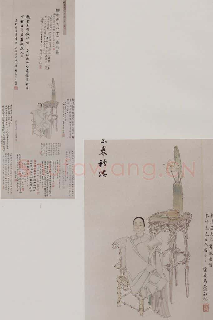 清 沙馥《屠婉贞像轴》书画作品