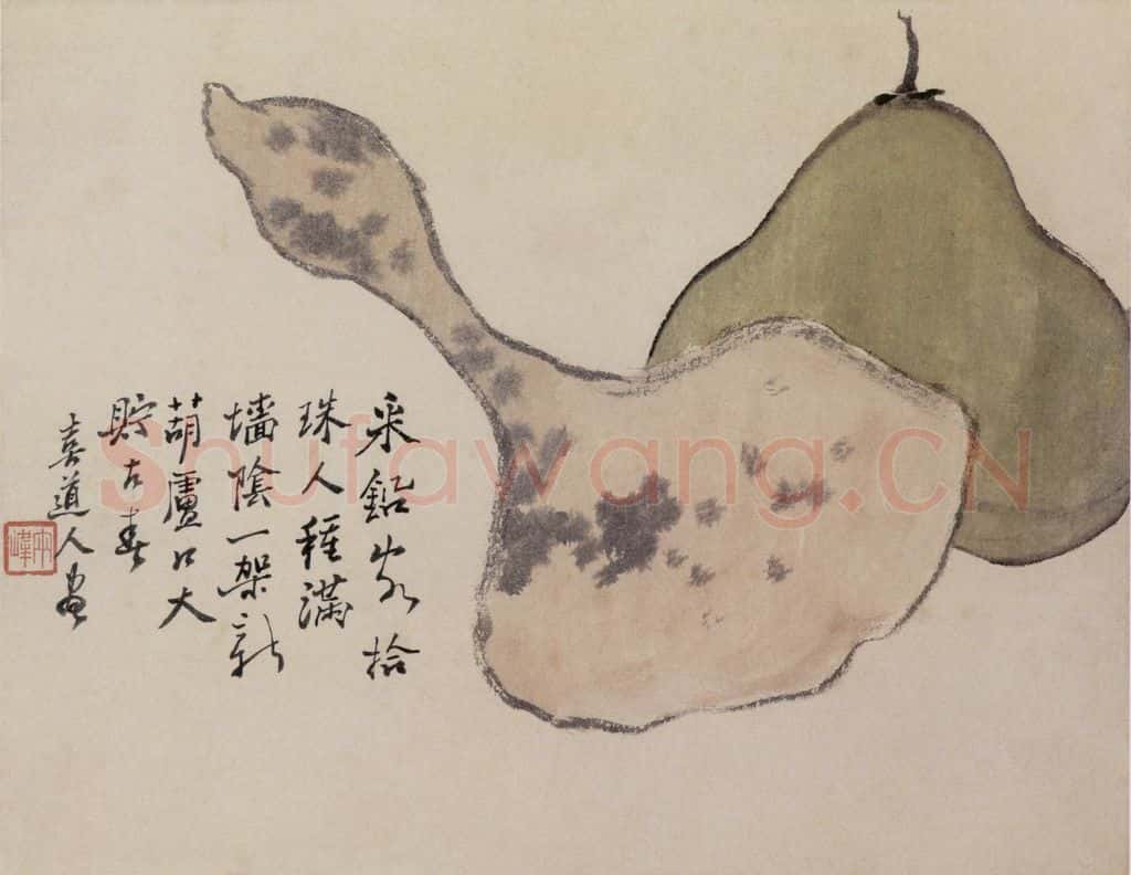 清 罗聘《葫芦贮春图页》书画作品