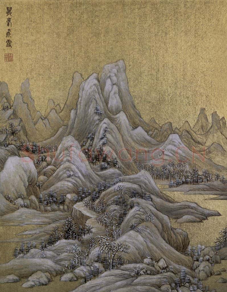 清 任熊《十万图页》书画作品