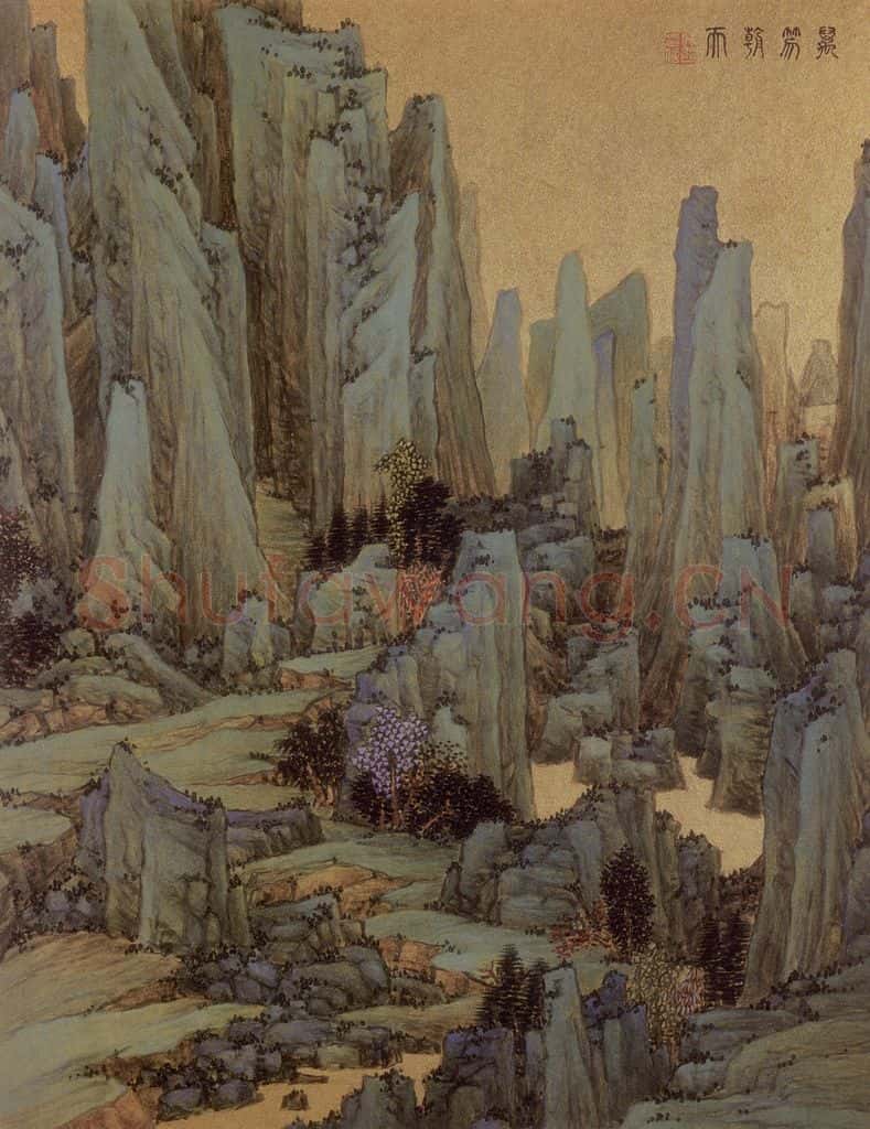 清 任熊《十万图页》书画作品
