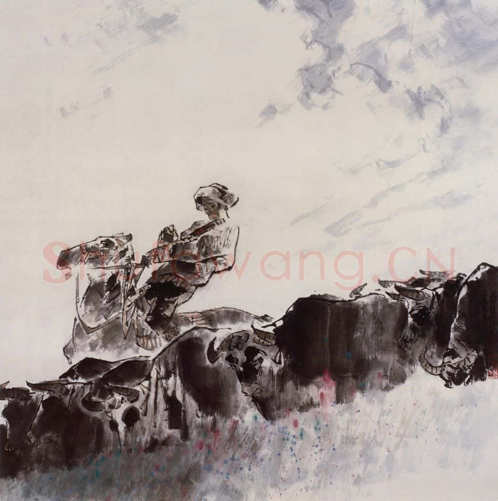 1998年 王绪阳《高天流云》书画作品