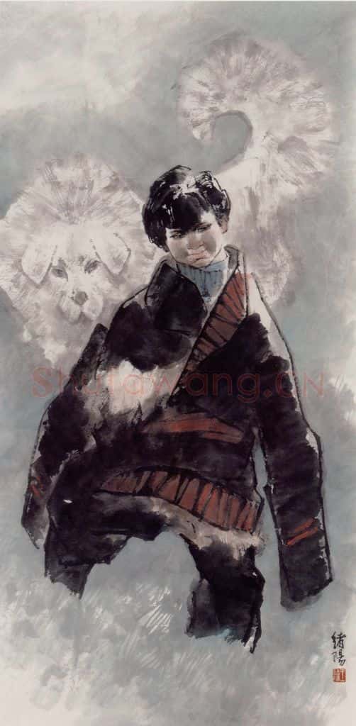 1998年 王绪阳《藏娃》书画作品