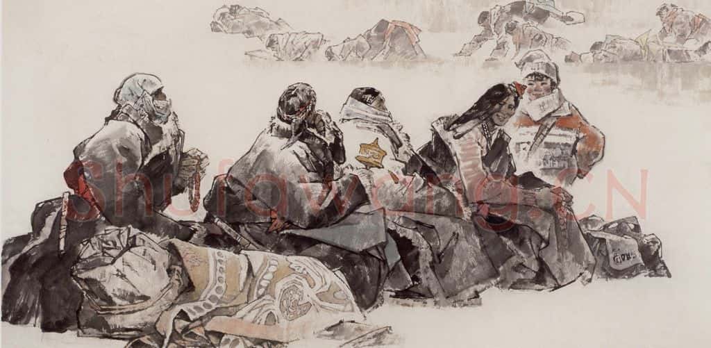 2005年 王绪阳《祈福》书画作品