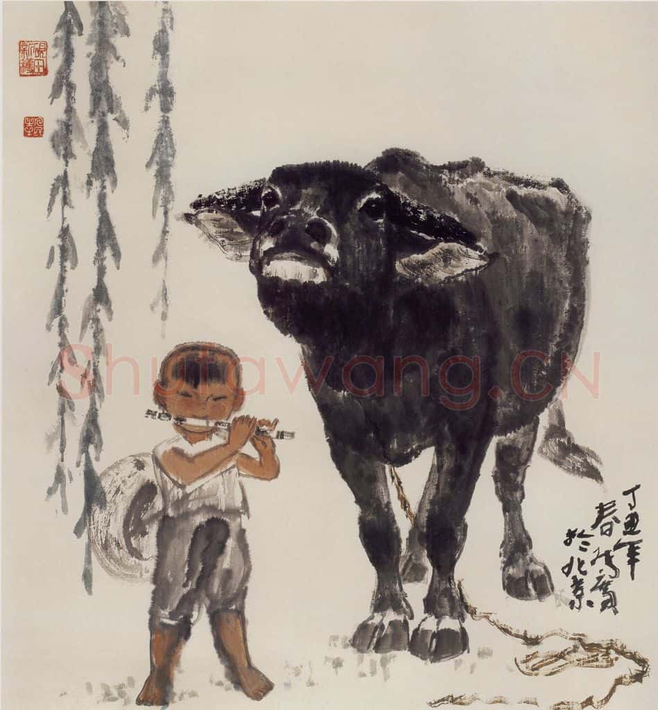 现代 张广《知音》书画作品