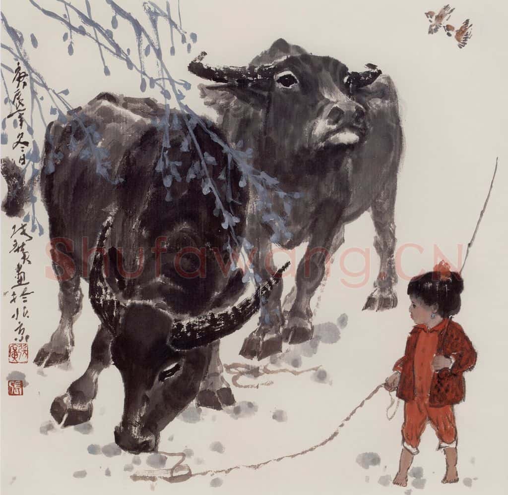 现代 张广《早春》书画作品