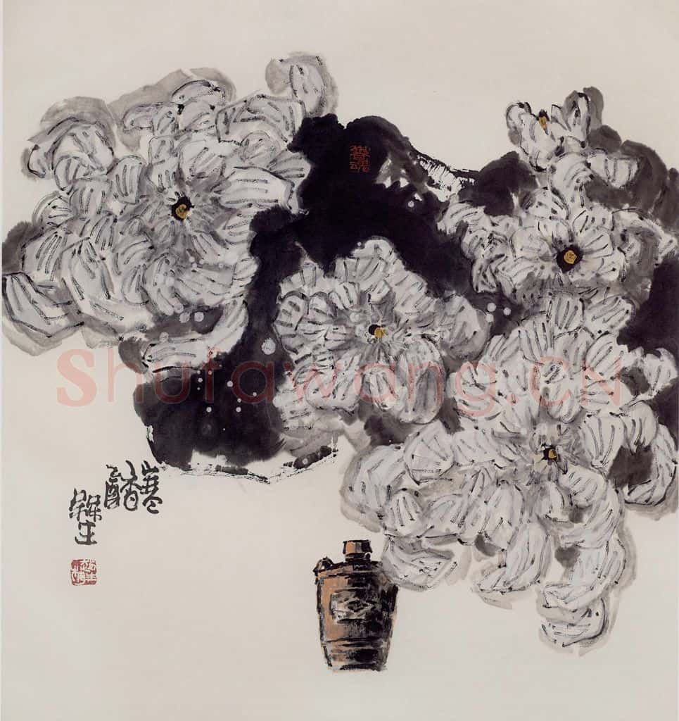 2005年 赵梅生《寒香》书画作品