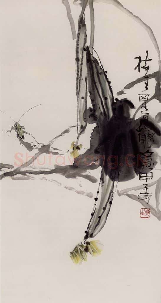 1984年 赵梅生《梅生略写秋意》书画作品